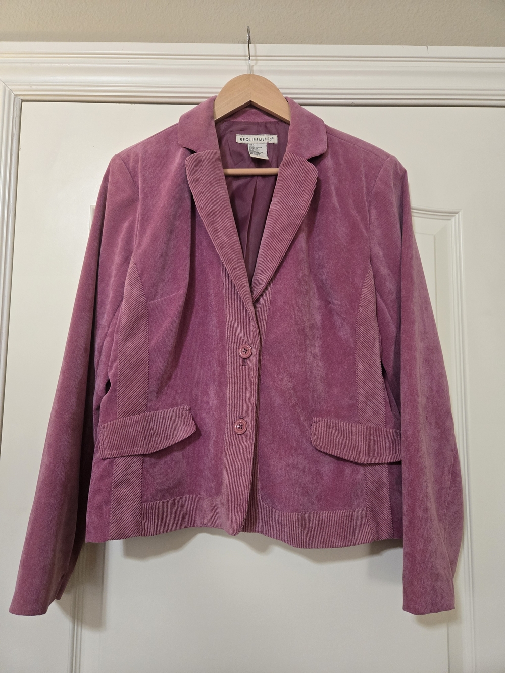 Requirements Dusty Rose Corduroy Blazer Cozy Business Casual